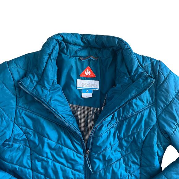 Columbia Omni-Heat Insulated Puffer Jacket Women’s Medium Teal - Picture 10 of 15